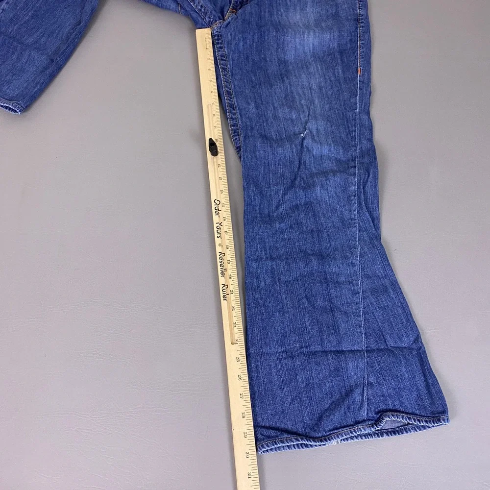 True Religion Joey Blue‎ Flared Jeans Men's Size 36x33 Made in USA Medium Wash